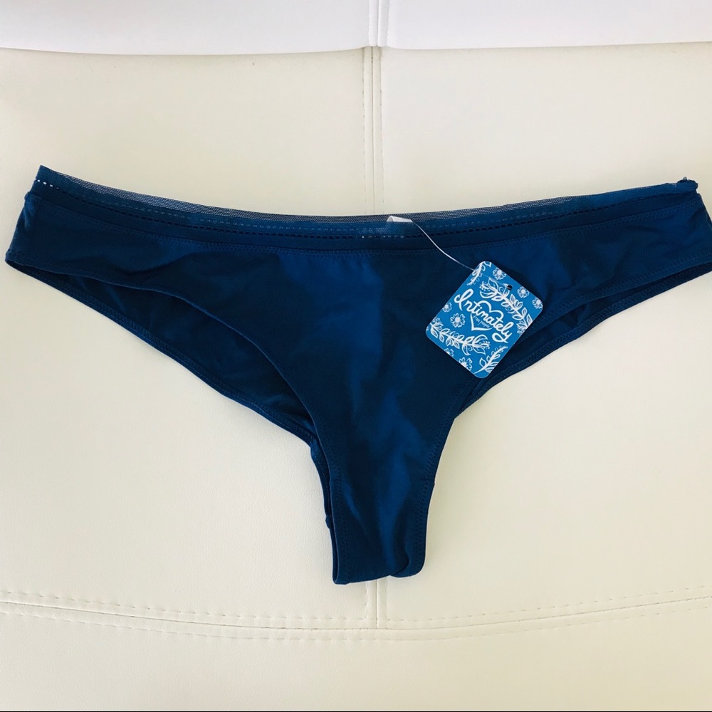 Free People Navy Thong NWT